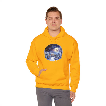 Winter Snowy Night - Hooded Sweatshirt