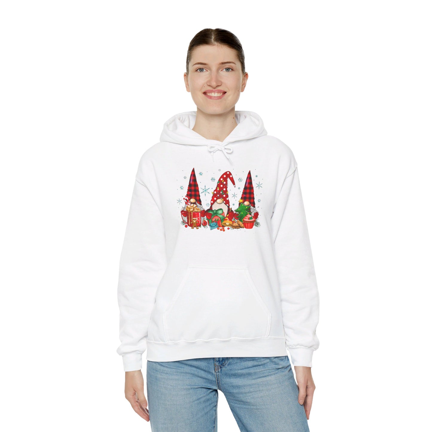 Christmas Gnome Trio - Hooded Sweatshirt