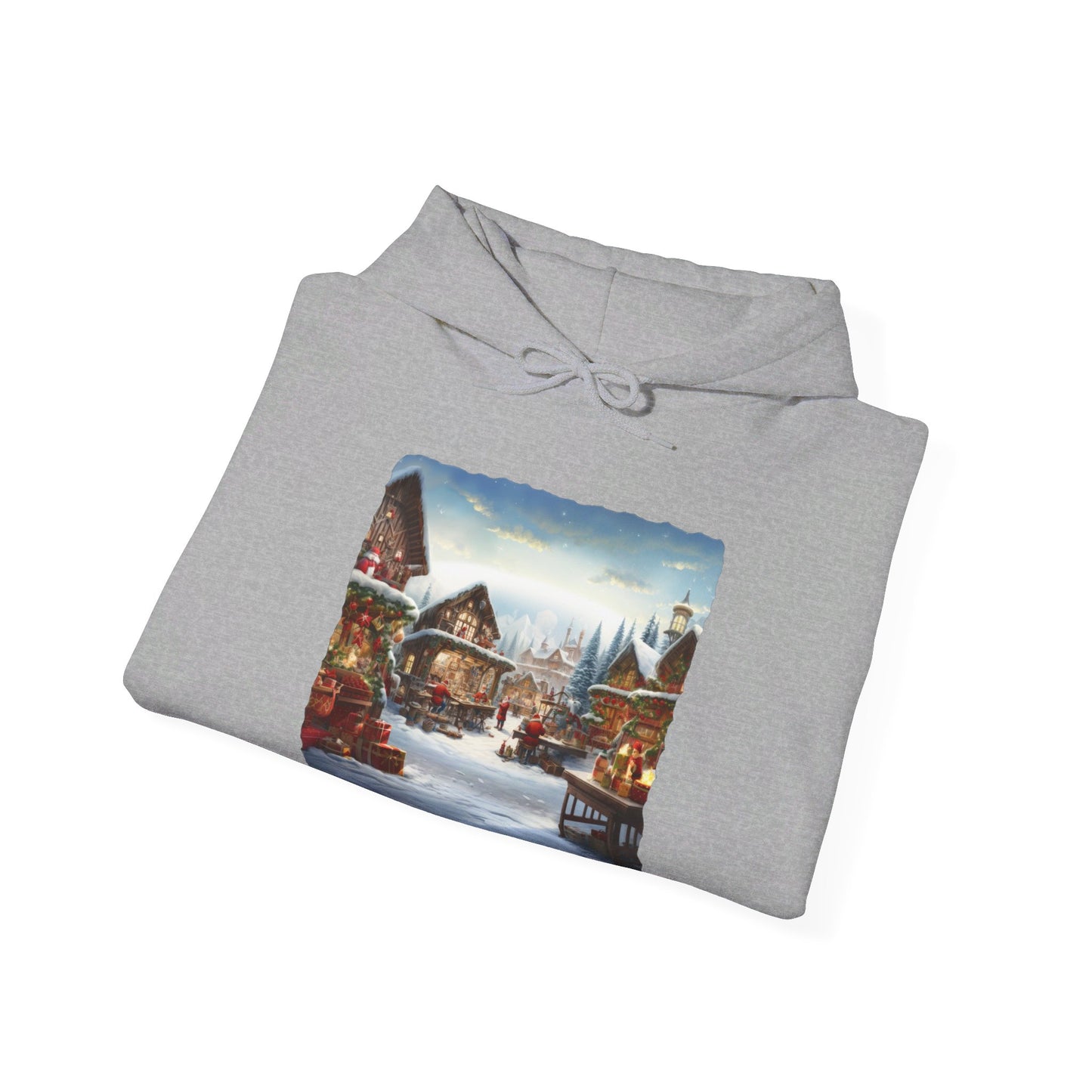 Snowy Christmas Village North Pole - Hooded Sweatshirt