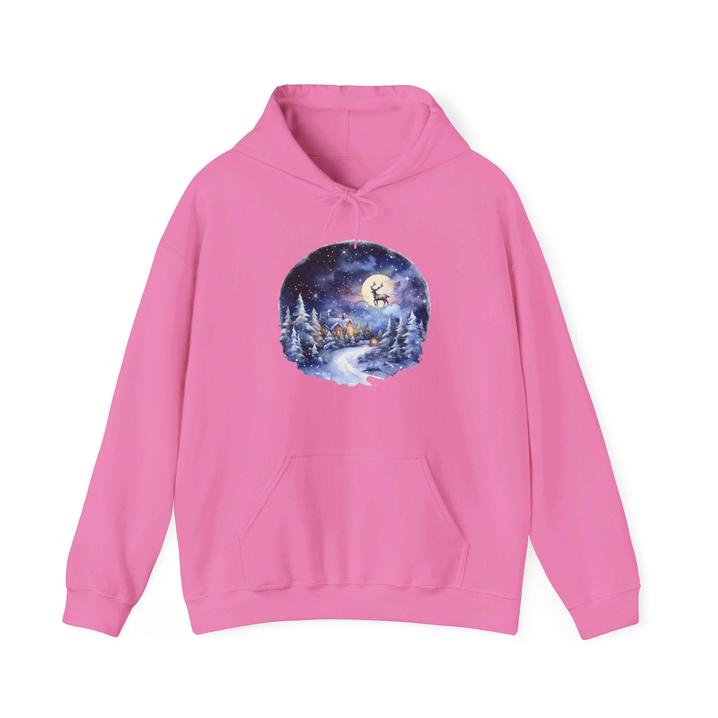 Winter Snowy Night - Hooded Sweatshirt