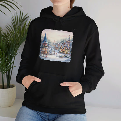 Snowy Christmas Village 2 - Hooded Sweatshirt