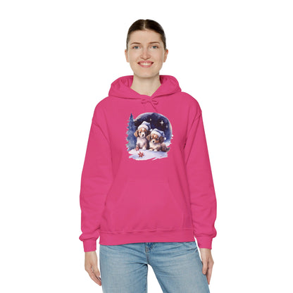 Snowy Christmas Dogs - Hooded Sweatshirt