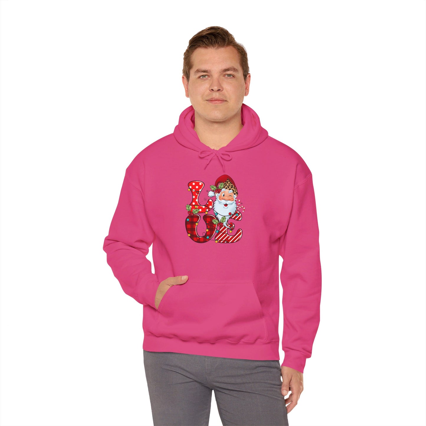 Festive Santa LOVE - Hooded Sweatshirt