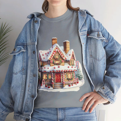 Snowy Christmas Village-15-T-Shirt