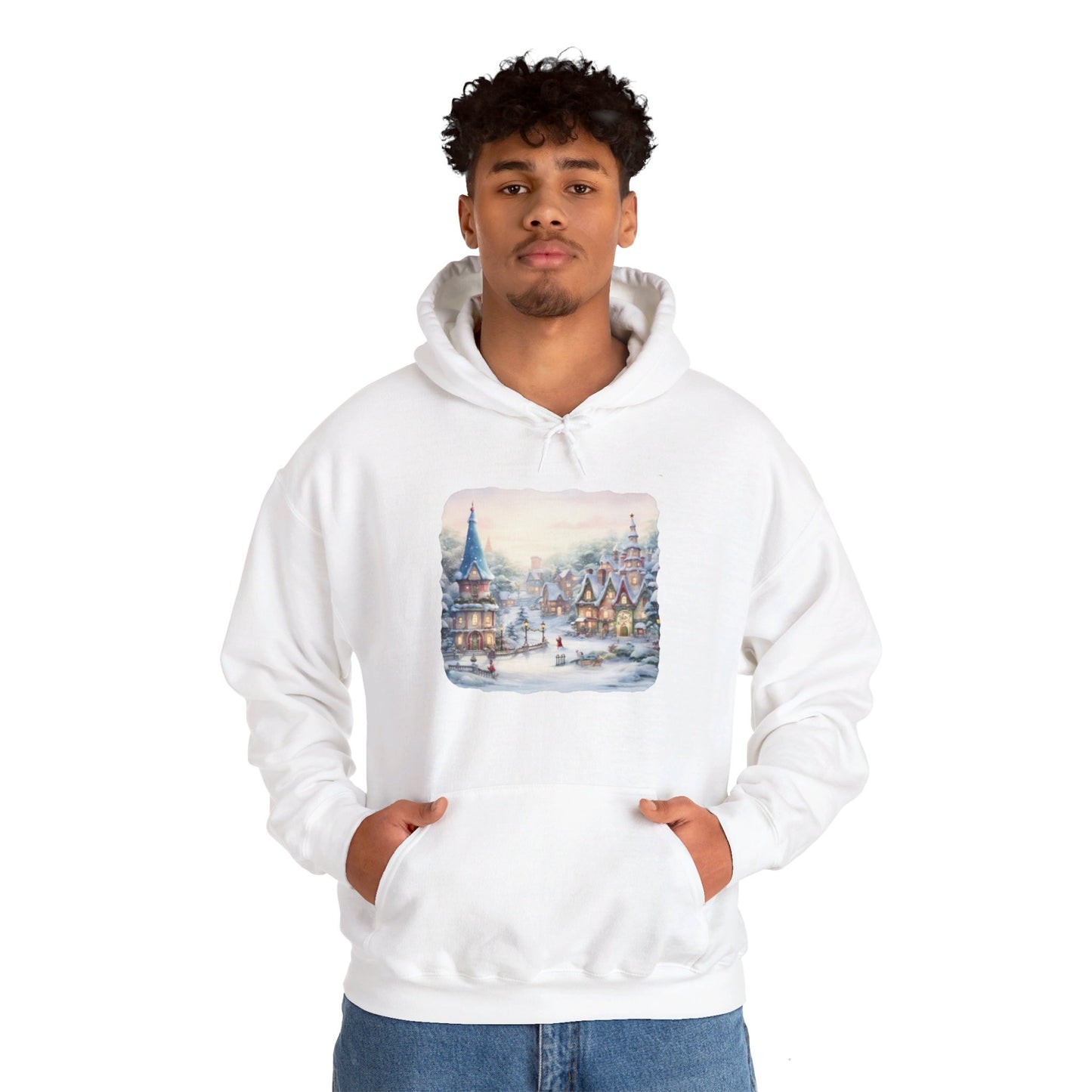 Snowy Christmas Village 2 - Hooded Sweatshirt