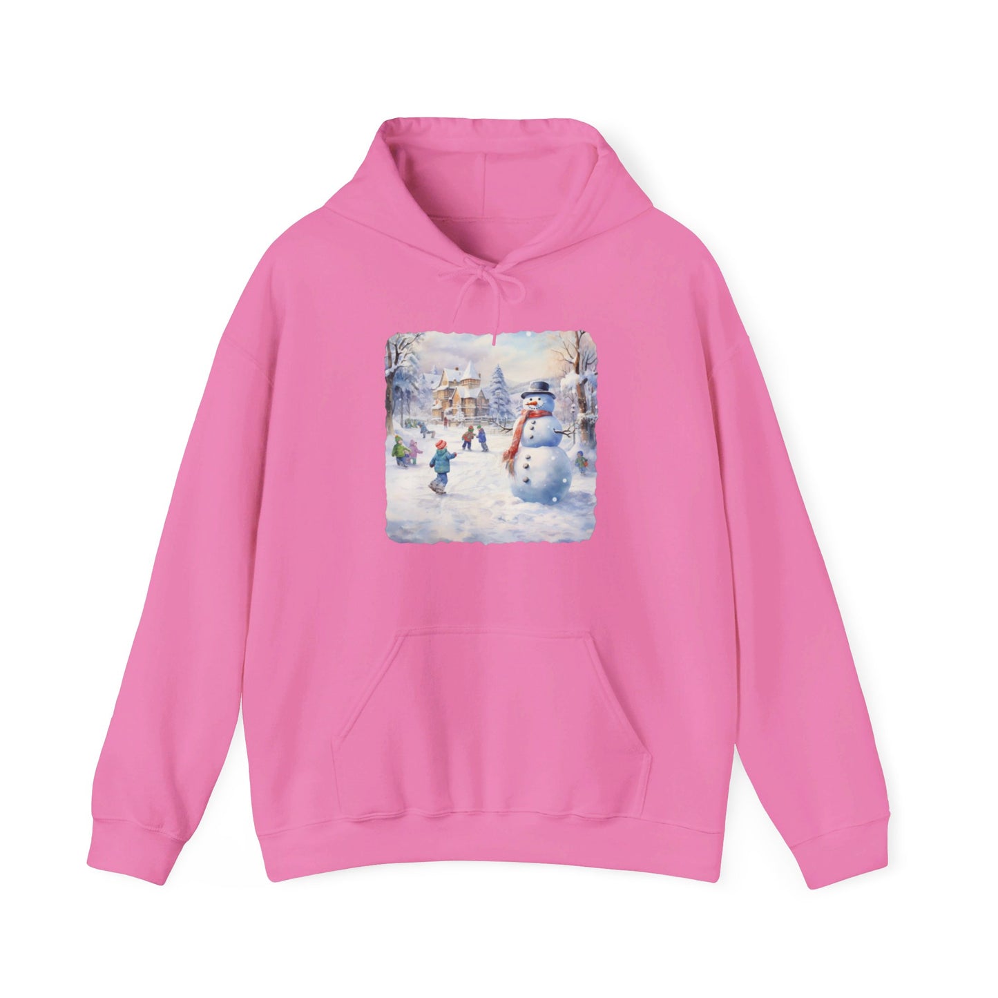 Snowman In Village 2 - Hooded Sweatshirt