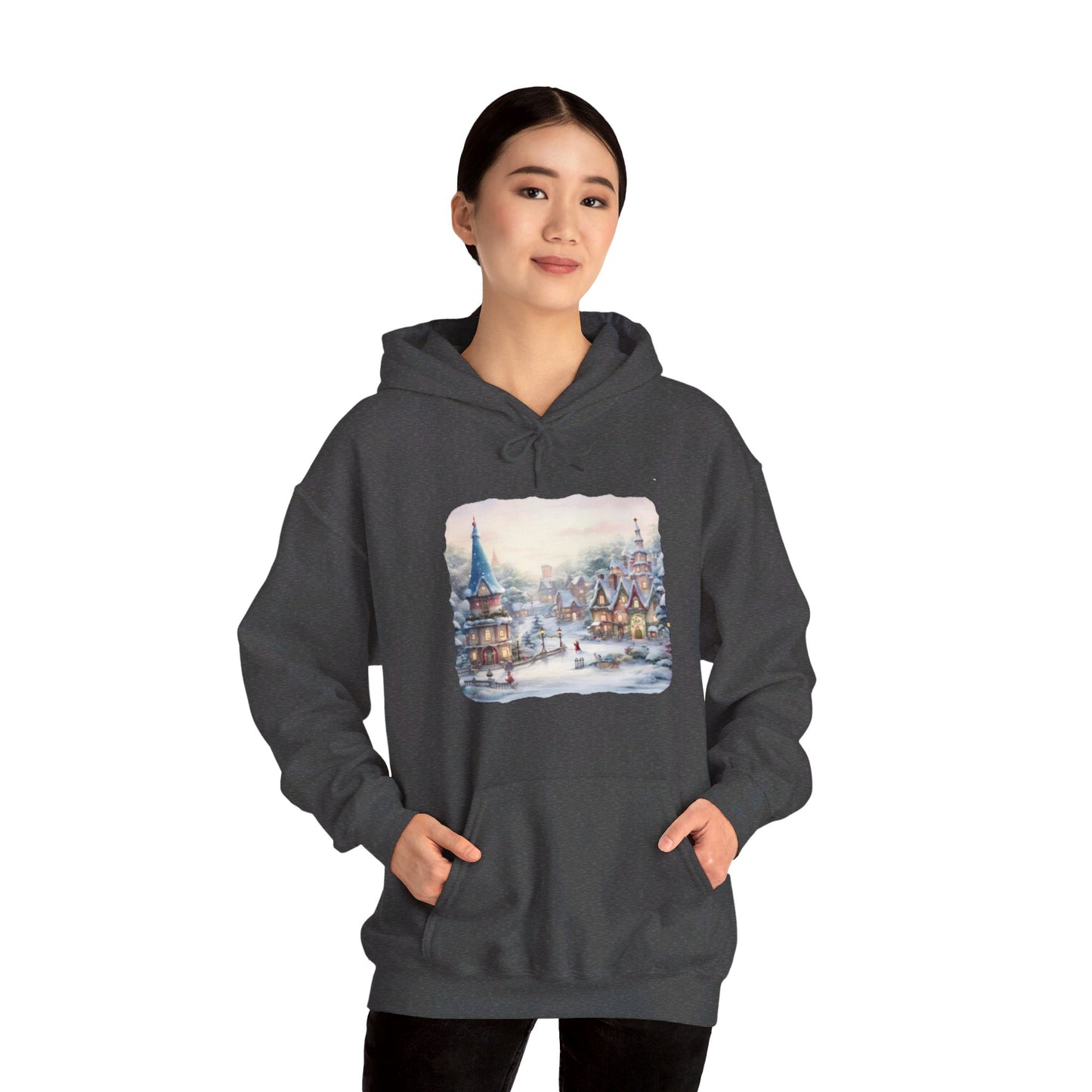 Snowy Christmas Village 2 - Hooded Sweatshirt