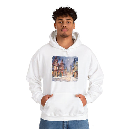 Snowy Christmas Village 13 - Hooded Sweatshirt