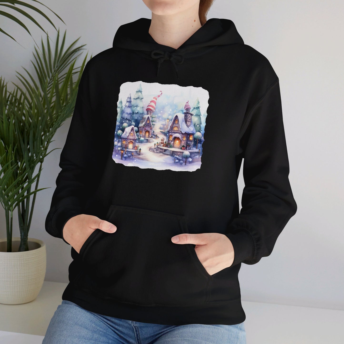 Snowy Christmas Village 4 - Hooded Sweatshirt