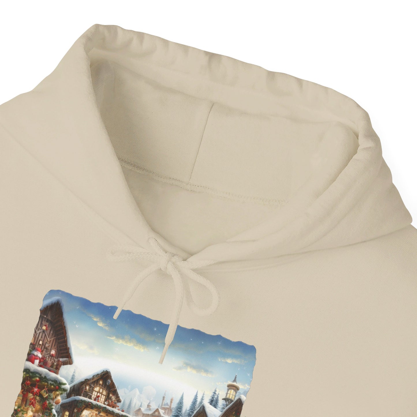 Snowy Christmas Village North Pole - Hooded Sweatshirt